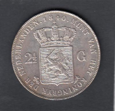 Beschrijving: 2 1/2 Gulden WILLEM I  